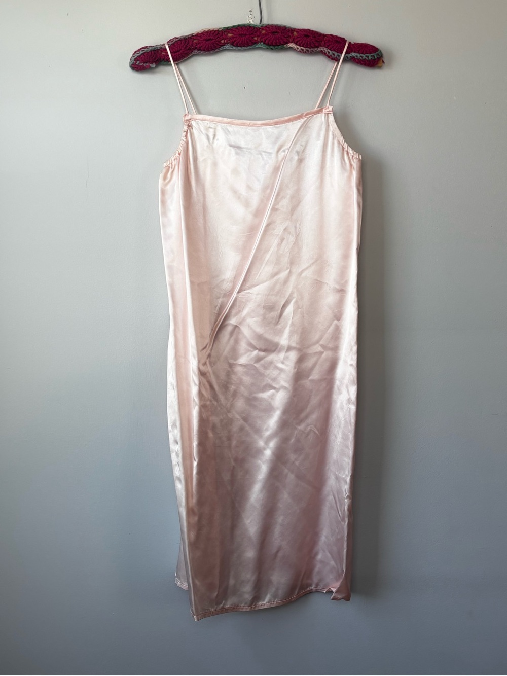 Vintage Baby Pink Slip Dress
